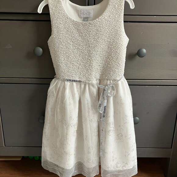 Children’s Place 5/6 White Tulle Floral Party Dress GUC Girl Special Occasion - Picture 15 of 16